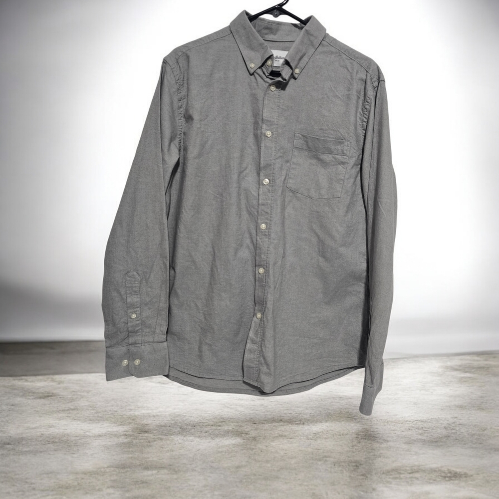 Men's Gray Good fellow & Co. Northrop Slim Dress Button Down Shirt L, NWOT